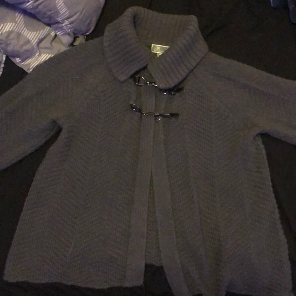 Gray cardigan